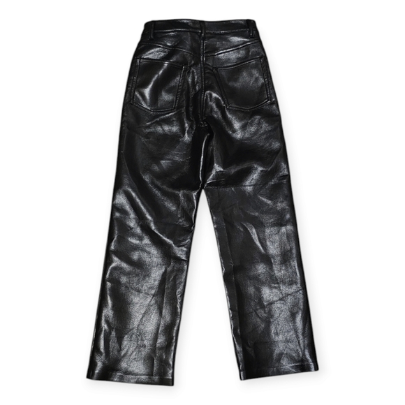 Aritzia Wilfred Black Vegan Leather Cropped High Rise Pants - Picture 7 of 11